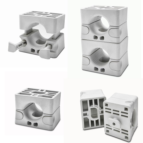 No Bolts Cable Cleats - Ellis Patents Nylon, Stackable, No Bolts Cable Clamps 